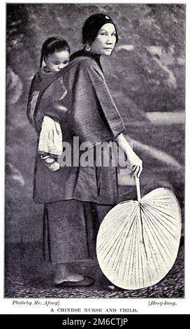Lai Apong - un'infermiera cinese e un bambino Foto Stock
