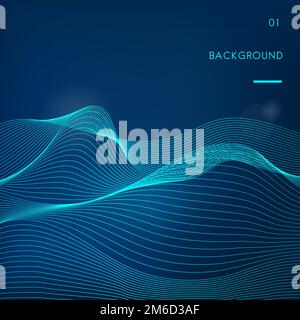 Visualizzazione dei dati vettore di pattern d'onda dinamico Illustrazione Vettoriale