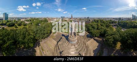 Panorama della città di Amburgo / Dancing Towers / Elbe Philharmonic Hall Foto Stock