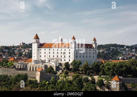 Tramonto Bratislava Castello famoso vista della slovacchia Foto Stock