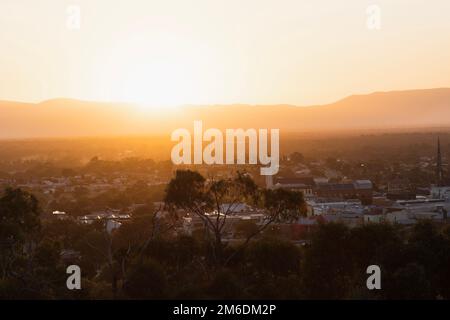 Tramonto a Stawell Foto Stock