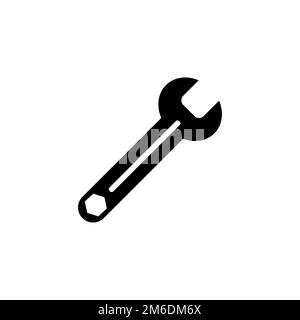 Icona vettoriale per la progettazione piatta di utensili meccanici Foto Stock