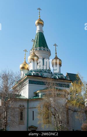 La Chiesa russa di San Nicola Miracle-Maker, Sofia, Bulgaria, Europa Foto Stock