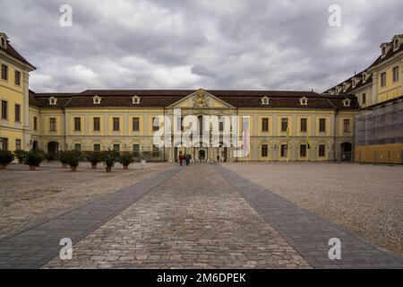 Antico castello barocco a ludwigsburg Foto Stock