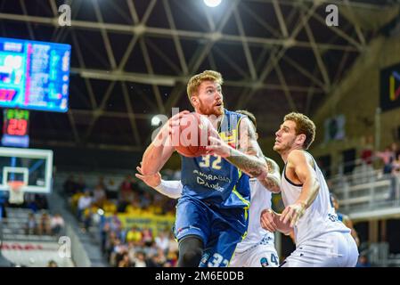 ANDORRA LA VELLA, ANDORRA - 10 2018 OTTOBRE: EURO CUP gioco tra Morabanc Andorra BC e BRECIA LE Foto Stock