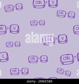 Motivo senza giunture con Ctrl z il disegno usato per Textile, modello di abbigliamento, Stampa, sfondo, Illustrazione vettoriale Illustrazione Vettoriale