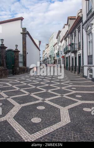 Passeggiata sull'arcipelago delle Azzorre. Scoperta dell'isola di Sao Miguel, Azzorre. Foto Stock