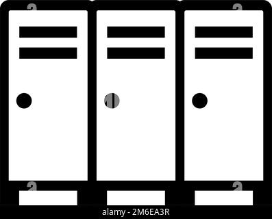 Icona Locker. Spogliatoio. Vettore modificabile. Illustrazione Vettoriale