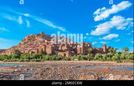 Ait Benhaddou, tradizionali Berbere kasbah, Marocco Foto Stock