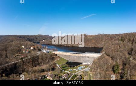 Staumauer Wendefurther Talsperre Harz Foto Stock