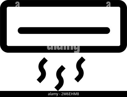 Icona del climatizzatore. icona ac. Aria condizionata. Vettore modificabile. Illustrazione Vettoriale