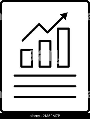 Icona dati statistici. Grafico a barre e dati. Vettore modificabile. Illustrazione Vettoriale