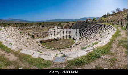 Teatro in Aphrodisias antica città, Aydin, Turchia. Foto Stock