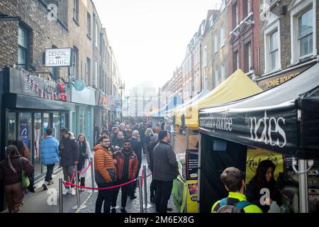 Londra - Novembre 2022: Strutton Ground Market al largo di Victoria Street a Westminster, Londra Foto Stock
