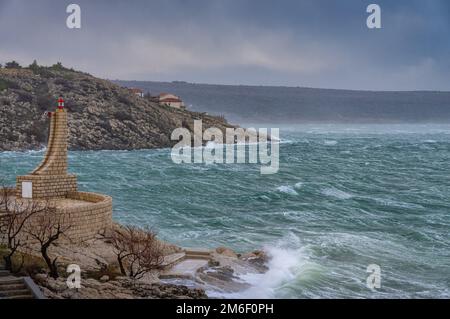 bura di novigrad Foto Stock