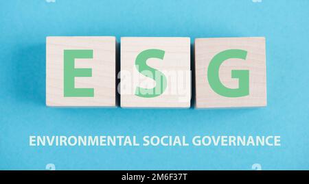 Concetto ESG, governance sociale ambientale, business sostenibile ed etico Foto Stock