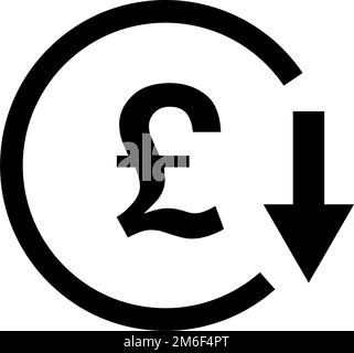 Diminuire il valore del cancelletto. Vettore modificabile. Illustrazione Vettoriale