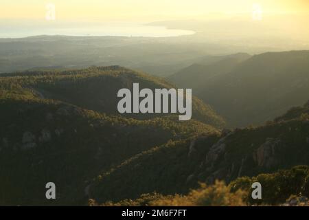Vista dall'alto da Mont Vinaigre, Esterel, var, 83, PACA Foto Stock