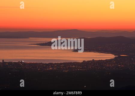 Vista dall'alto da Mont Vinaigre, Esterel, var, 83, PACA Foto Stock