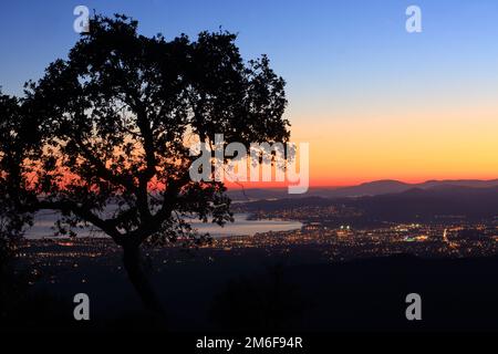 Vista dall'alto da Mont Vinaigre, Esterel, var, 83, PACA Foto Stock