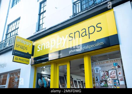 Londra - Dicembre 2022: Snappy Snaps negozio su Kings Road Chelsea, una franchising di servizi fotografici britannici con molti negozi di alta strada in tutto il Regno Unito Foto Stock