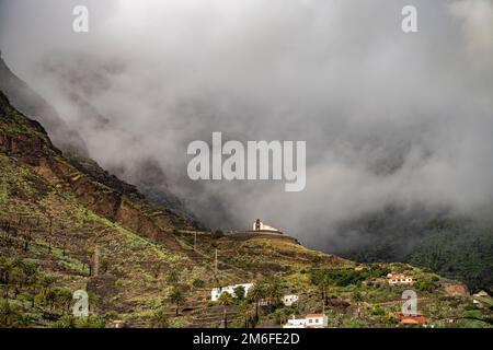 Die Kirche Iglesia de San Antonio de Padova im Valle Gran Rey, la Gomera, Kanarische Inseln, Spanien | la chiesa Iglesia de San Antonio de Padova, va Foto Stock