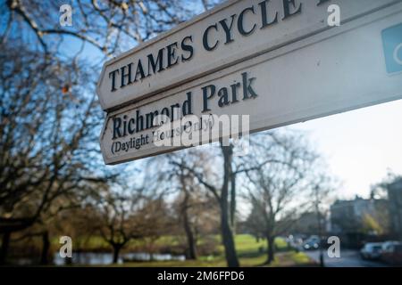 Londra - Dicembre 2022: Area comune di Ham di Richmond nel sud-ovest di Londra Foto Stock