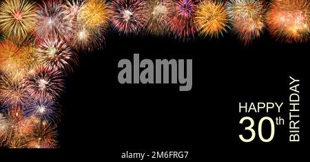 Congratulazioni per il trentesimo compleanno Foto Stock