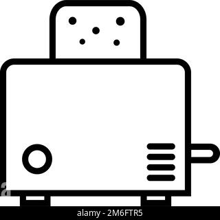 Icona tostapane semplice. Tostapane. Vettore modificabile. Illustrazione Vettoriale