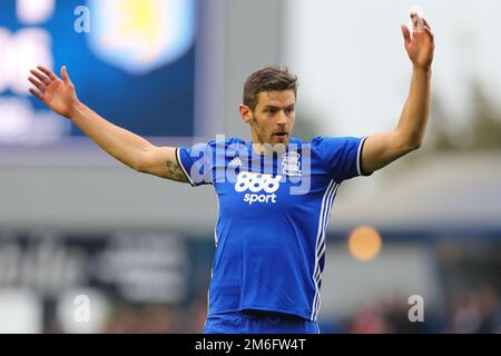 Lukas Jutkiewicz of Birmingham City - Birmingham City / Aston Villa, Sky Bet Championship, St Andrew's, Birmingham - 30th ottobre 2016. Foto Stock