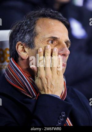 Direttore di Birmingham City, Gianfranco Zola - Birmingham City / Brighton & Hove Albion, Sky Bet Championship, St Andrew's, Birmingham - 17th dicembre 2016. Foto Stock