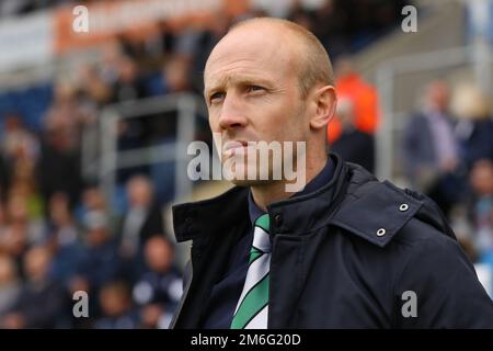 Direttore di Yeovil Town, Darren Way - Colchester United contro Yeovil Town, Sky Bet League Two, Weston Homes Community Stadium, Colchester - 6th maggio 2017. Foto Stock