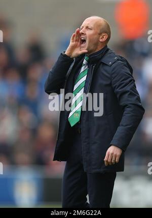 Direttore di Yeovil Town, Darren Way - Colchester United contro Yeovil Town, Sky Bet League Two, Weston Homes Community Stadium, Colchester - 6th maggio 2017. Foto Stock