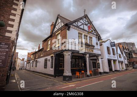 Chester - Maggio 25 2022: Città medievale di Chester, Inghilterra. Foto Stock