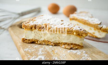 Torta di ricotta tradizionale italiana. Foto Stock