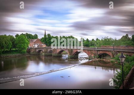 Chester - Maggio 25 2022: Città medievale di Chester, Inghilterra. Foto Stock