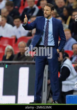 Direttore della carriera in Inghilterra, Gareth Southgate - Inghilterra / Spagna, International friendly, Wembley Stadium, Londra - 15th novembre 2016. Foto Stock