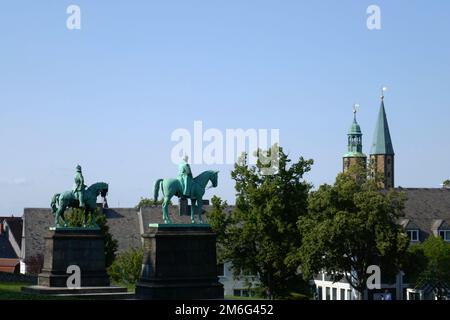 Mercato chiesa di San Cosma e Damiano a Goslar Foto Stock