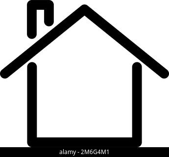 Semplice casa icona. Icona Home. Vettore modificabile. Illustrazione Vettoriale
