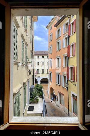 Porto di riva del garda in italia Foto Stock