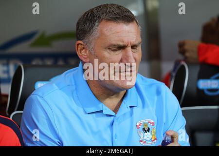 Manager di Coventry City, Tony Mowbray - Norwich City / Coventry City, seconda tornata della Coppa di calcio inglese, Carrow Road, Norwich - 23rd agosto 2016. Foto Stock