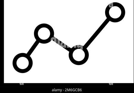 Icona grafico semplice. Analisi dei dati e statistiche. Vettore modificabile. Illustrazione Vettoriale