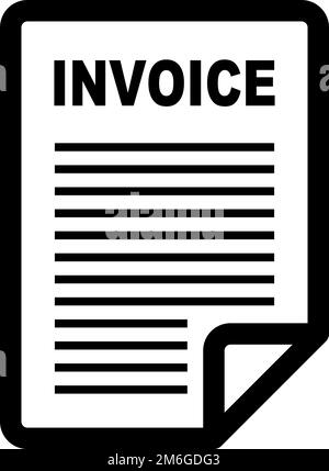 Semplice icona della fattura. Dichiarazione. Vettore modificabile. Illustrazione Vettoriale