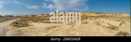 Vista panoramica di Bardenas Reales, Spagna. Foto Stock