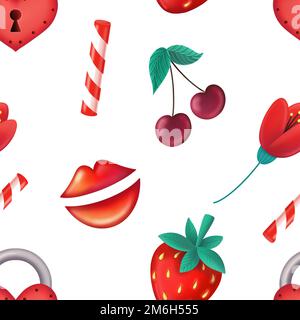 Modello senza giunture per San Valentino Foto Stock