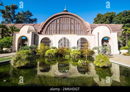 Il Botanical Building, Balboa Park, San Diego, California, USA Foto Stock