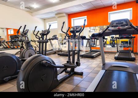 Tapis roulant in palestra Foto Stock