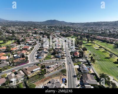 Golf in zona residenziale in California. Foto Stock