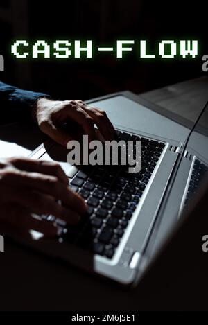 Segno che mostra il flusso di cassa. Business vetrina reale contanti che possono essere applicati a una carta di credito fattura e ricevuti Foto Stock