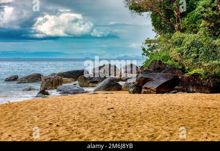 Bella vista della costa del Parco Nazionale Masoala in Madagascar Foto Stock